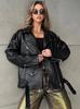 2026 European-Style Women's Oversized Leather Jacket - Autumn New Arrival