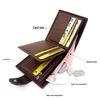 Korean Style Gold Foil Print Men's Trifold Leather Wallet