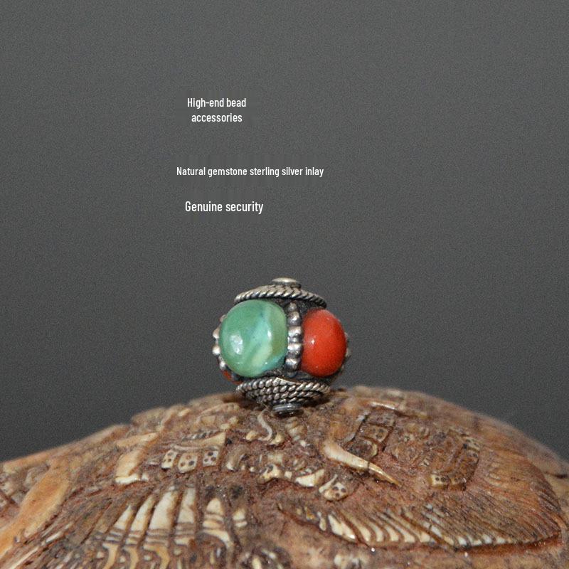 Turquoise & Red Coral Pumpkin Beads - High-Quality Spacer Accessories for Bracelets & Necklaces