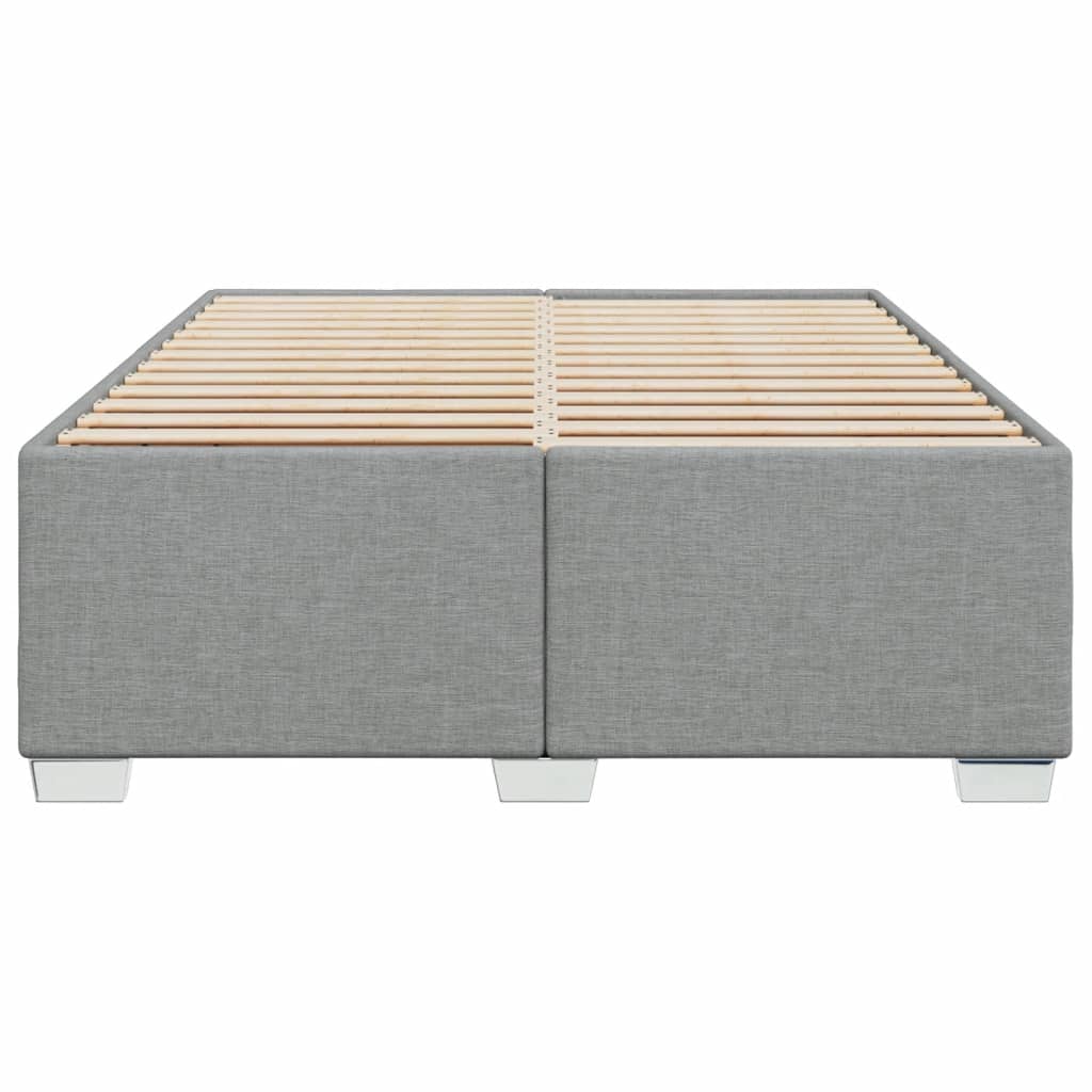 Bed Frame without Mattress Light Grey 140 x 190 cm Fabric