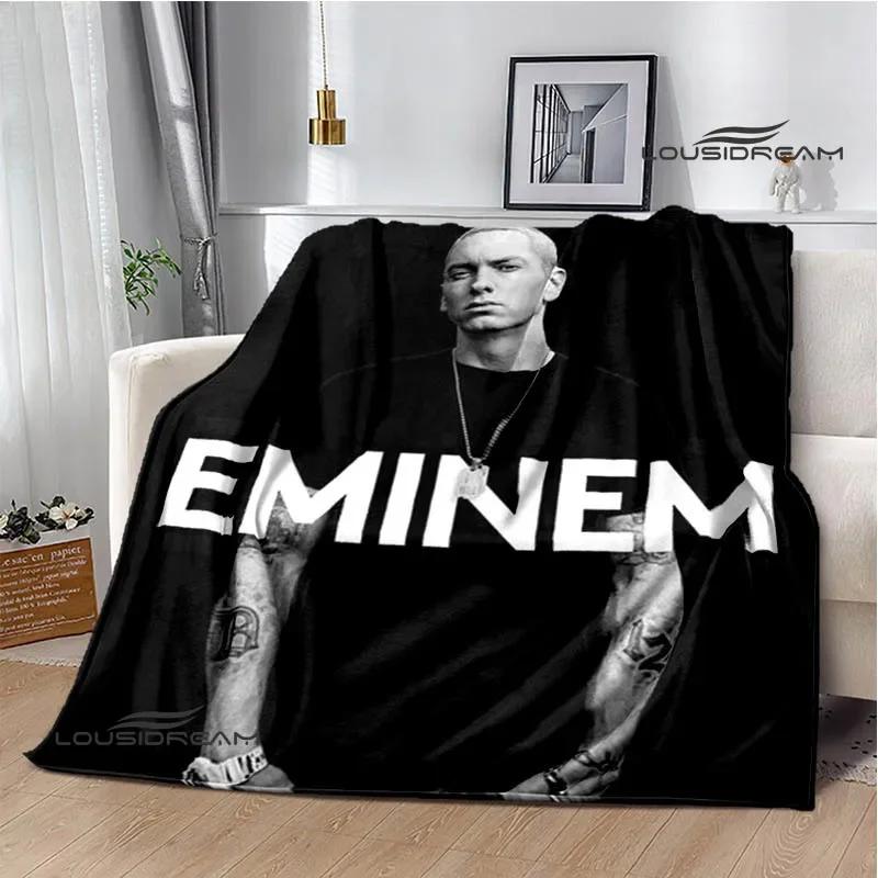 Eminem Hip -hop Singer Printing Blanket Warm Blanket Flannel Blanket Picnic Blanket Blankets for Beds Birthday Gift