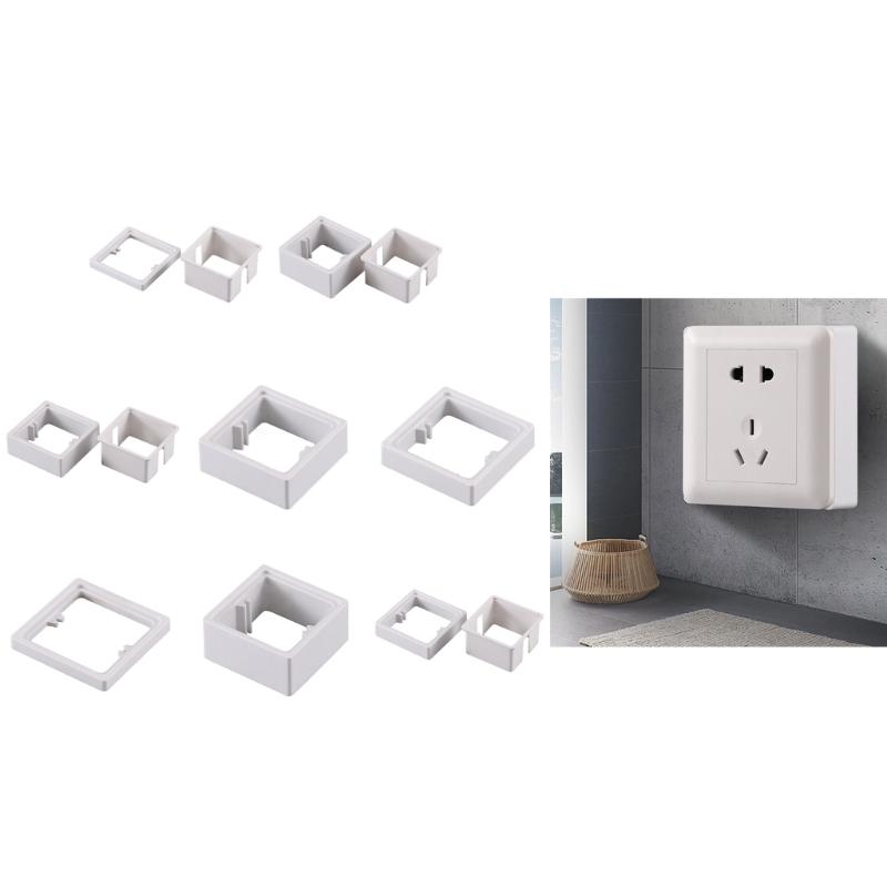 Single Socket Spacer Electrical Outlet Box Extender Single Gang Box Extender with Screws for Living Room School Office
