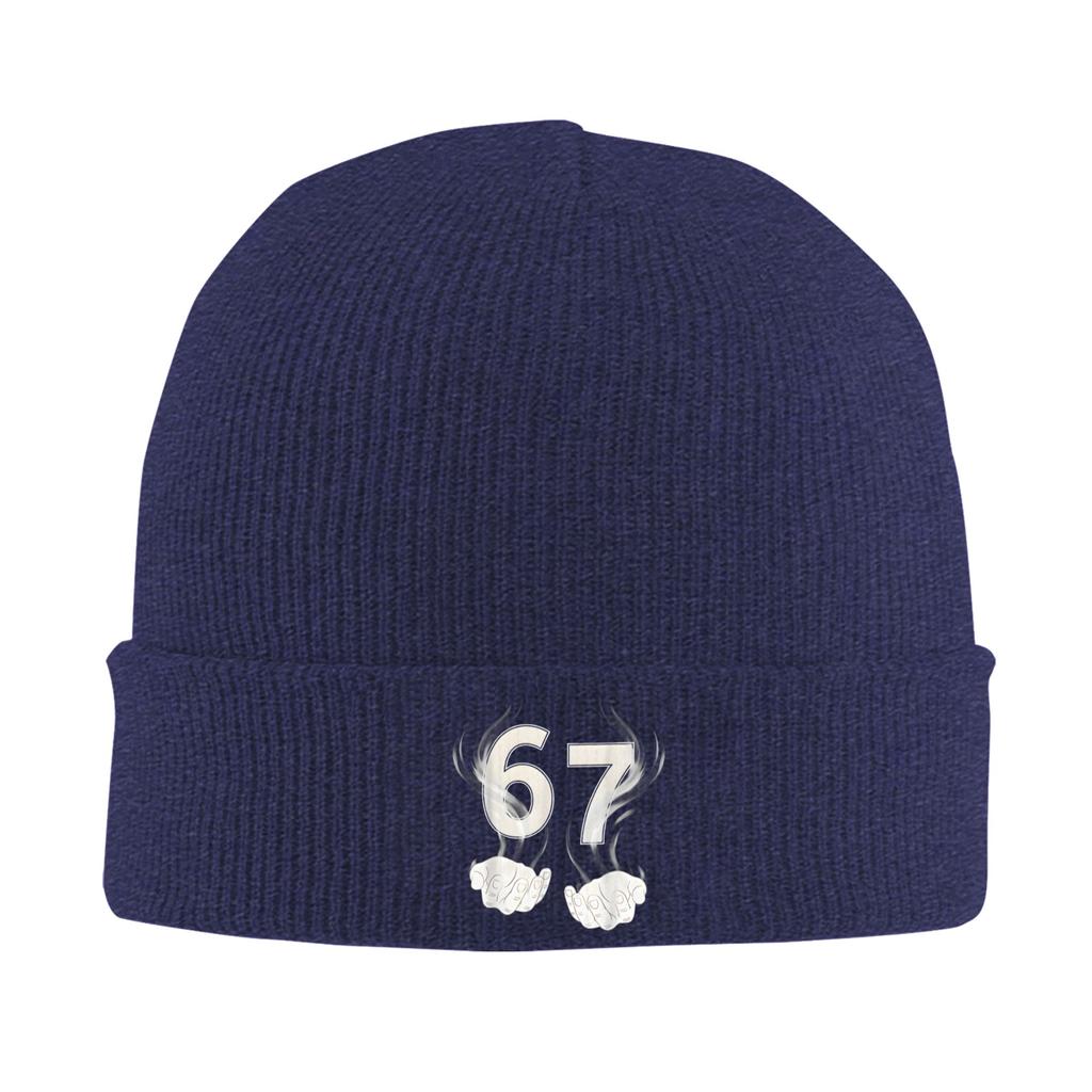 Unisex Adult Funny 6 7 Six Seven 67 Beanie Hats  Retro Knit Hat Winter Outdoor Sport Caps Design Thermal Elastic Bonnet Hats