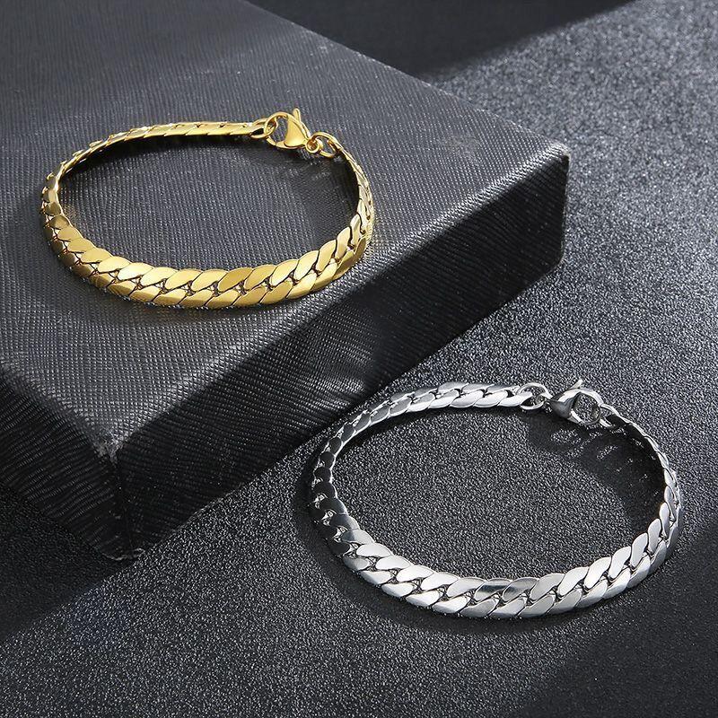 Snake Bone Chain Men's Bracelet Simple Couple Bracelet Trend Simple Bracelet Hand Jewelry