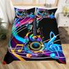 Guitar Duvet Cover Full Queen Tropical Blooming Floral Bedding Set For Kids Music Lover Musical Quilt Cover With 2 Pillowcases
