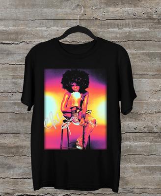 Erykah Badu Sänger Basic Kurzarm Baumwolle Schwarz S-2345XL Unisex Unisex T-Shirt