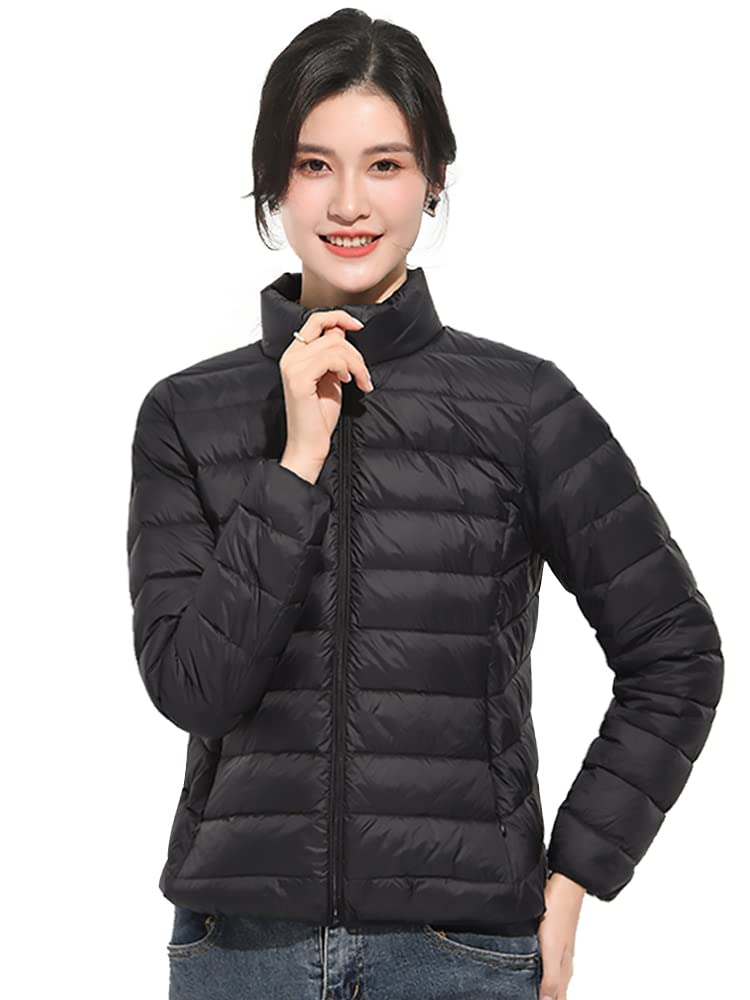 

Wnodruke Ultralight Down WN004 Size Black Women s Jacket, Lightweight, Warm, Compact, (JP, Alphabet, S, Collar)
