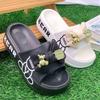 Slippers Women's New Thick-soled Bear Bow EVA Slippers Women's Spring and Summer Fashion One-word Slippers