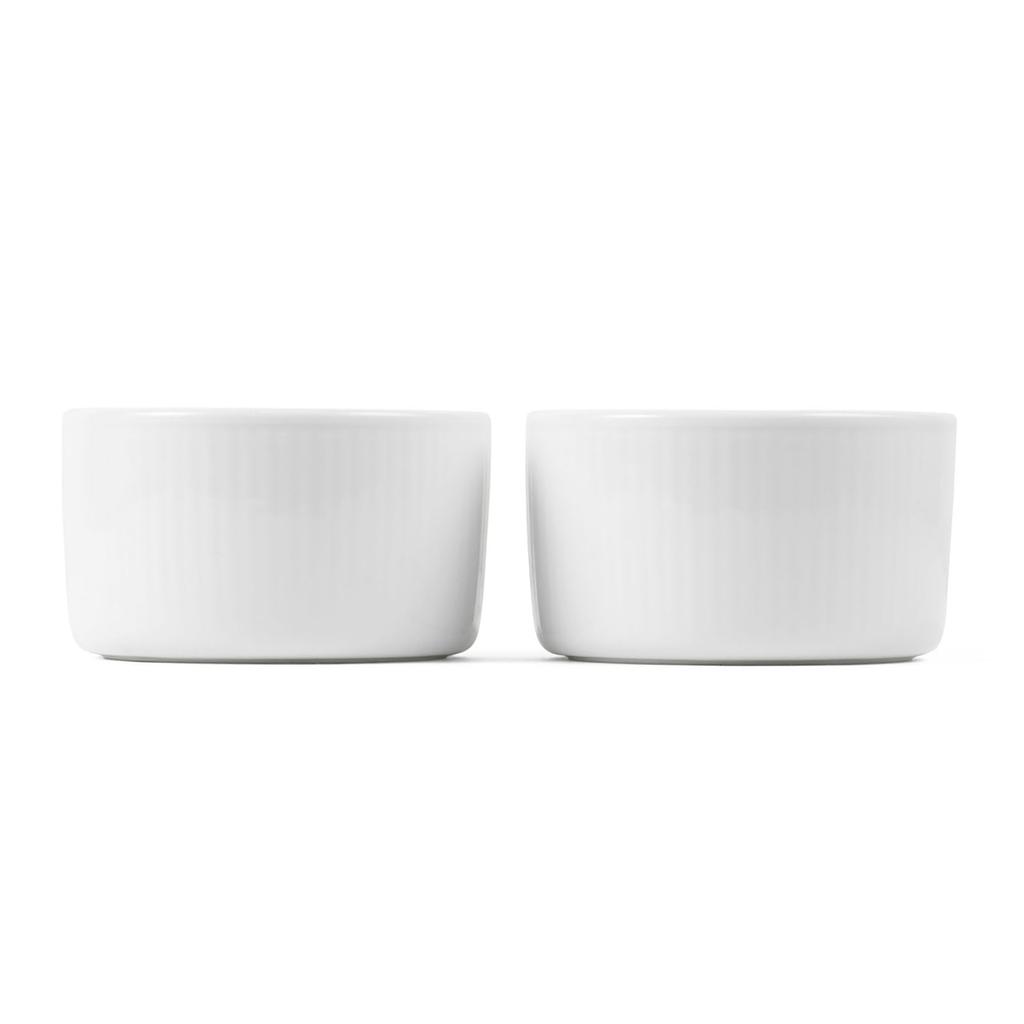 Imported Royal Copenhagen White Fluted Ovenware Souffle Cup 9cm Pair Set Bakeware 1070065 [Regular Product] Approx. (2 pieces)