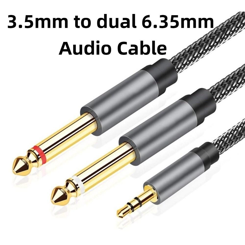 2 In 1 3.5mm To 2 6.35mm Audio Cable 3.5mm Jack To 6.5mm Jack Cable Consumer Electronics