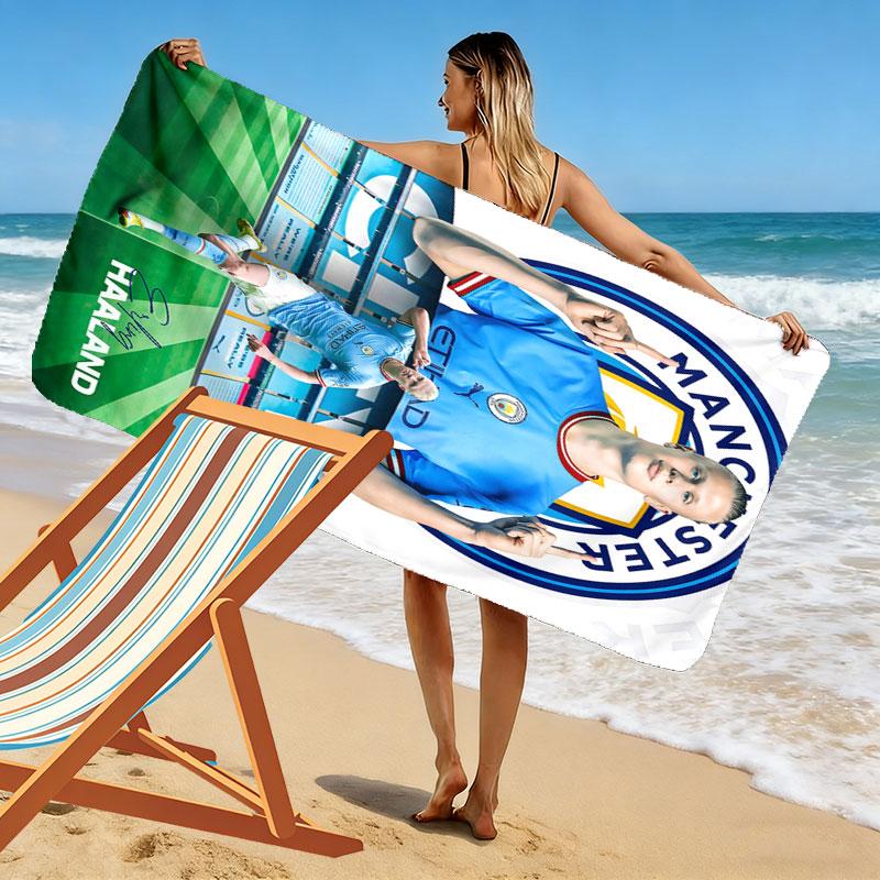 Erling Haaland Pulse Beach Towel, Large Soft Quick Dry Towel for Beach Camping Swimming