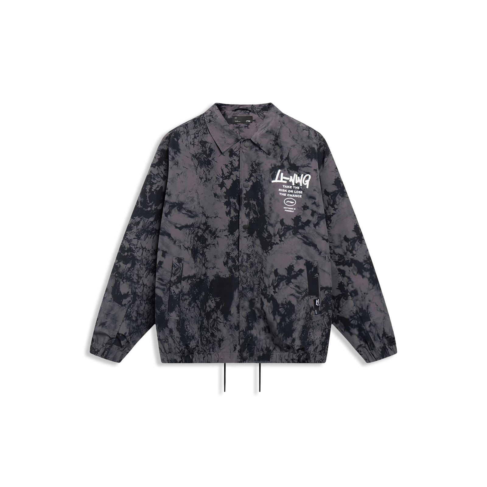 Li-Ning Graphic Tie-Dye Coach Jacket  Grey Black  Men s AJDT499-3 S