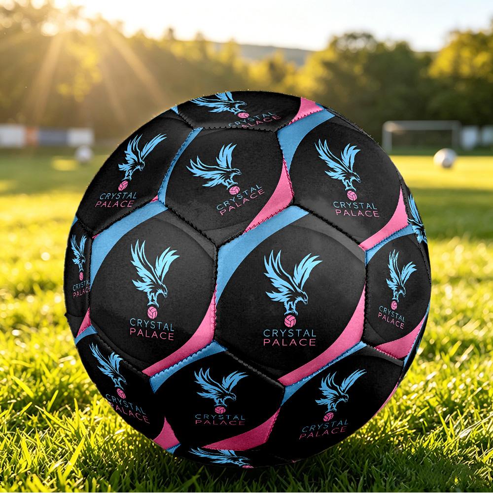 Pallone da Calcio Stampato Crystal Palace Taglia 5, Antiscivolo, Pallone da Partita per Adulti, Souvenir per i tifosi di Calcio