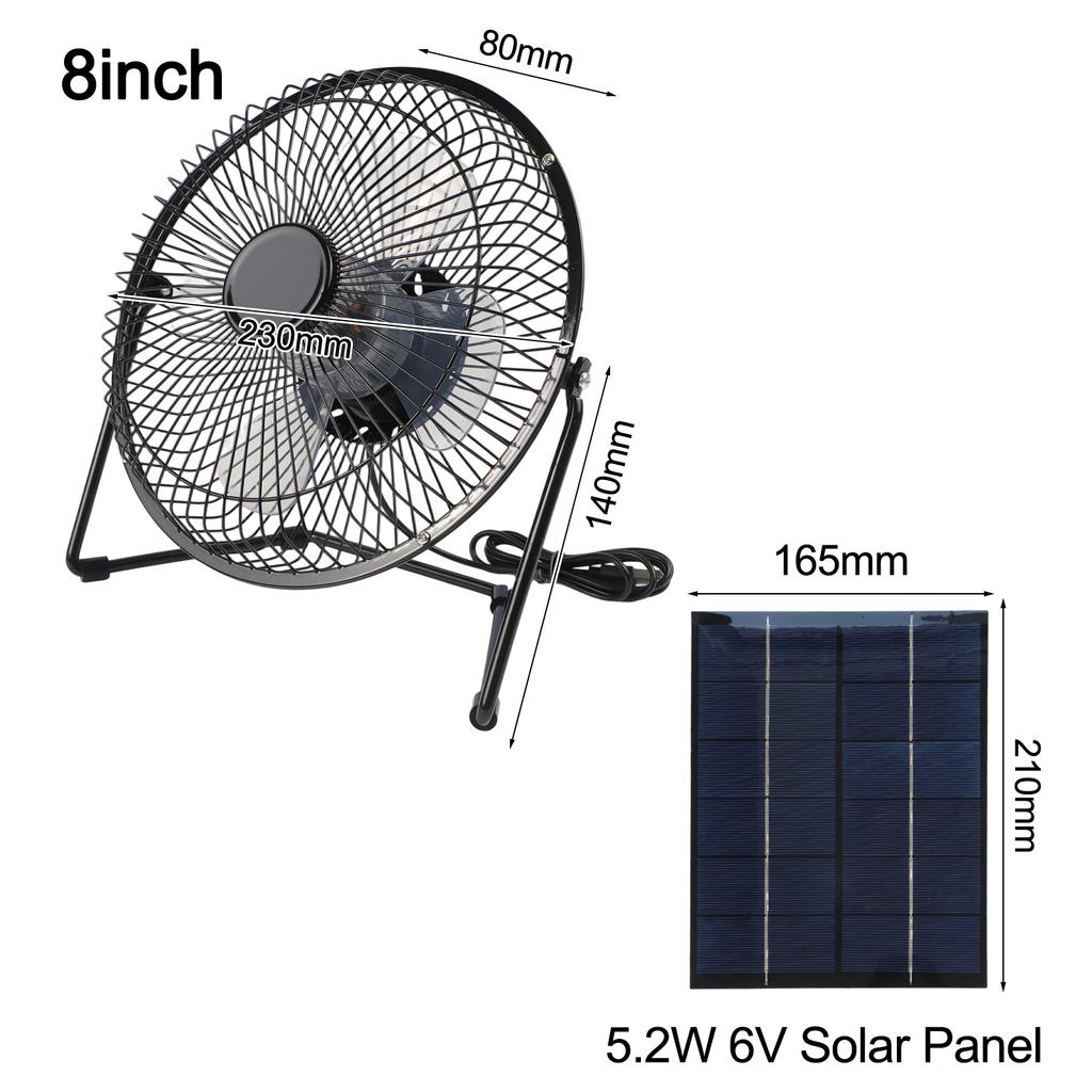 5.2W Solar Panel Solar Panel Fan Kit Outdoor Cooling 21*16.5cm Solar Panel Cooling Solution Easy Installation For Chicken Coops