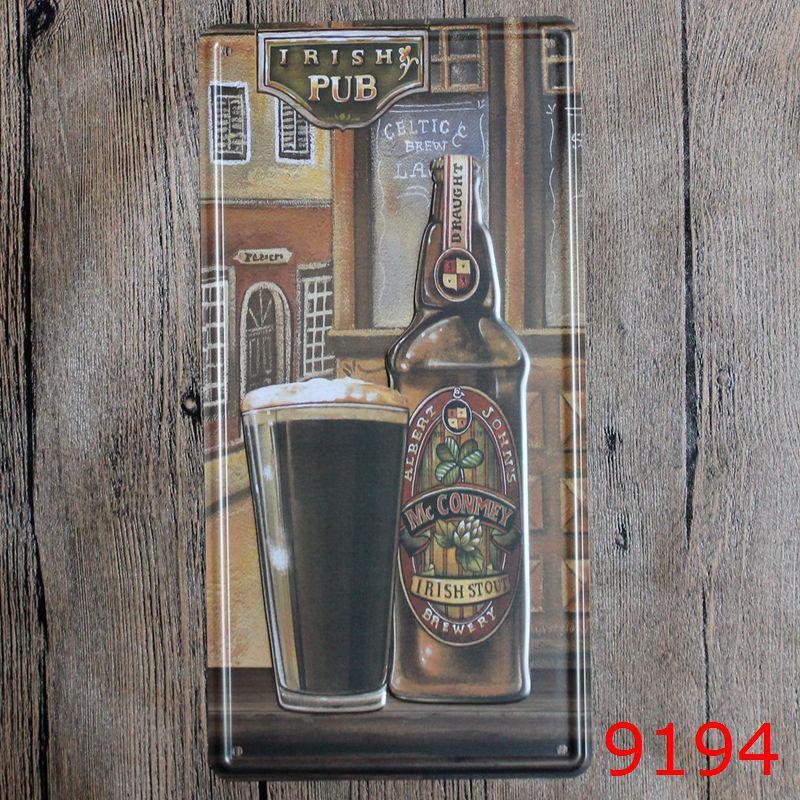 European & American Theme Tin Sign License Plate - Vintage Decor for Restaurants & Cafes