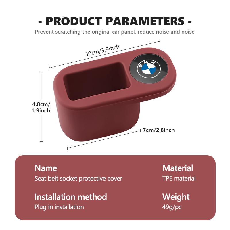 Car Seat Belt Base Anti Scratch Cover Auto Interior Accessories For BMW M F10 F20 F30 F40 F15 F25 F26 F31 F49 E62 E83 E84