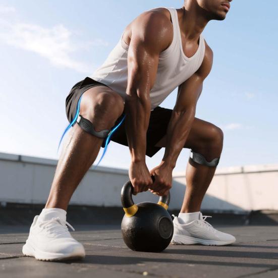 2Pcs Adjustable Patella Straps Silicone Knee Support Band for Running Sports Pain Relief Knee Cap Knee Brace for Intense Sports