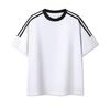 JIAOXIU Sporty Three-Stripe Patchwork T-Shirt