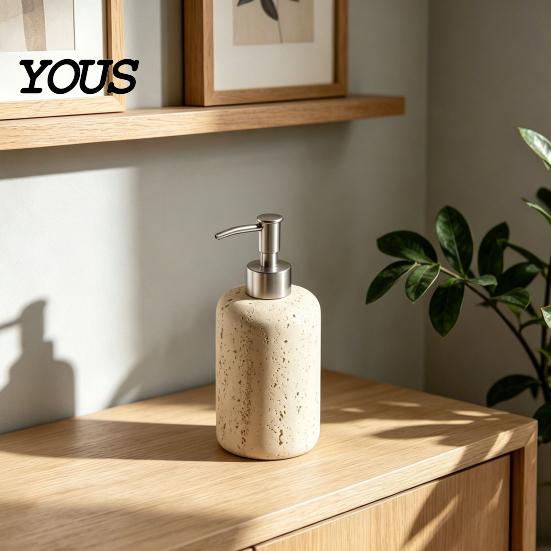 Soap Pump Bottle Resin Refillable Dispenser, Liquid Hand Shampoo Container, Countertop Empty Lotion for Bathroom Kitchen