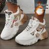 Winter Trendy Casual Fleece-Lined Shoes Versatile Fashion Thick-Soled Women'S Office Student Outdoor Women'S Shoes, Women Shoes, Sneakers