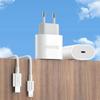 A14EUC PD 20W USBC Small Wall Charger with USBC Cable White