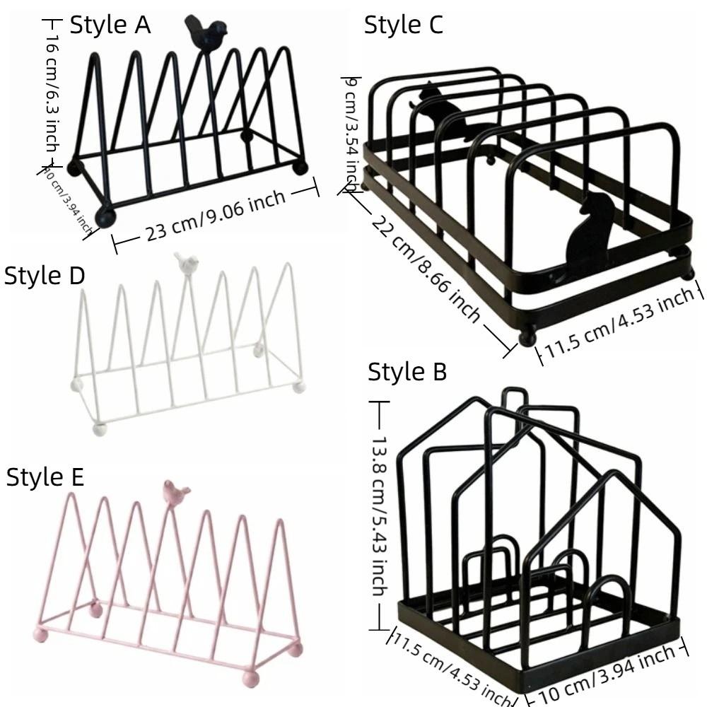 Retro Kitchen Dish Organizer Layered Decorative Metal Dish Rack Bird Design Rust-Resistant Dish Storage Organizer Kitchen