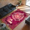 Mermaid Underwater Theme Crystal Velvet Rug Personalized Custom Name Text Soft Floor Mat Home Decor