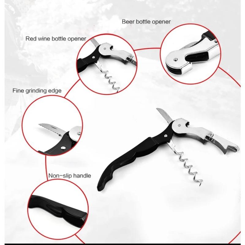 Multifunktionaler Edelstahl-Flaschenöffner Hippocampus Bierflaschenöffner Outdoor-Handwerkzeug mit Mini-Festklingenmesser