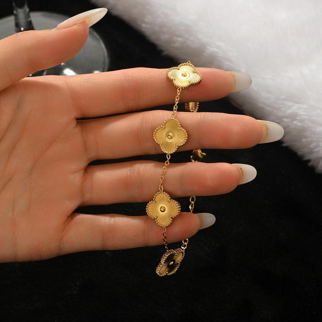 Modne Bransoletki ze Stali Nierdzewnej i Złota 18K - Wytrzymałe, Odporne na Ścieranie Bangles w Stylu Europejskim i Amerykańskim