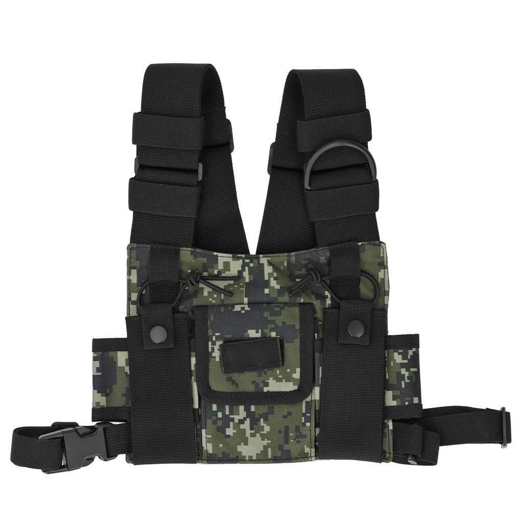 Radio Shoulder Holster Chest Harness Holder Vest Rig Radio Chest Front Pack Pouch Universal for 2