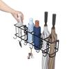 Wall-Mounted Umbrella Rack with Hooks for Entrance Doorway