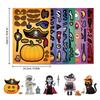 8 Cute Halloween Pumpkin & Ghost Puzzle Stickers for Kids - Fun & Educational DIY Journal Stickers