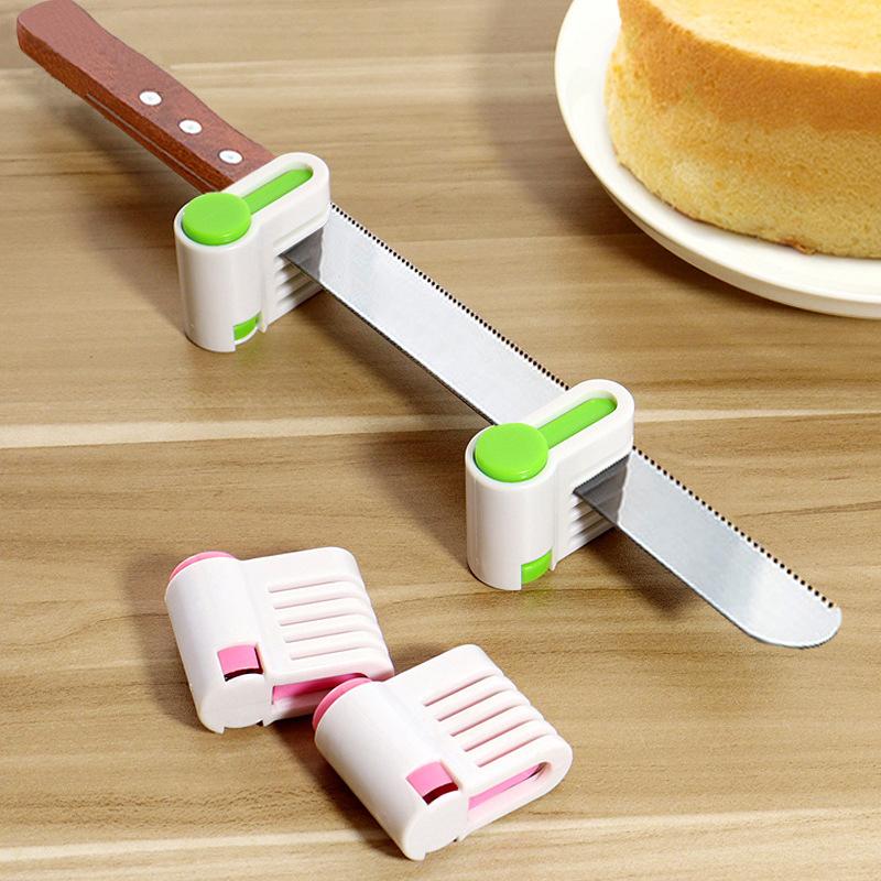 2 Pcs / Set 5 Layers Cut Bread Knife Splitter Toast Slicer Food-Grade Plastic Cake Bread Cutter Cake Bread Slicer Cutting Tools