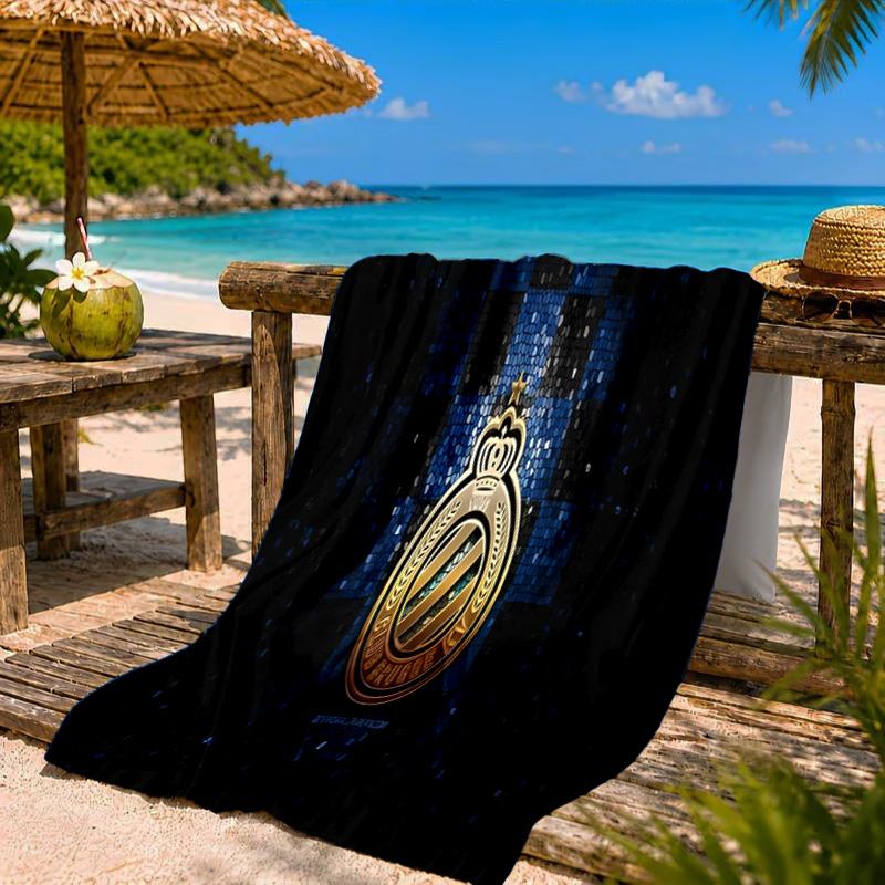 Golden Club Atletico Emblem Beach Towel Microfiber Beach Towel, Lightweight and Quick-Dry, for Summer Travel, Swimming Pool Fan Birthday Gift
