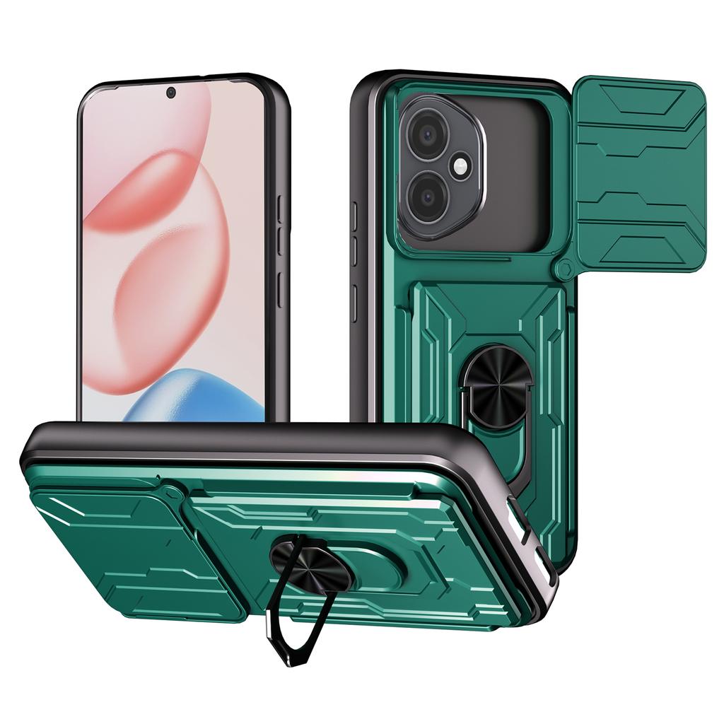 Pro Honor 400 5G (Globální) Pouzdro PC+TPU s výklopným stojánkem a posuvným krytem fotoaparátu