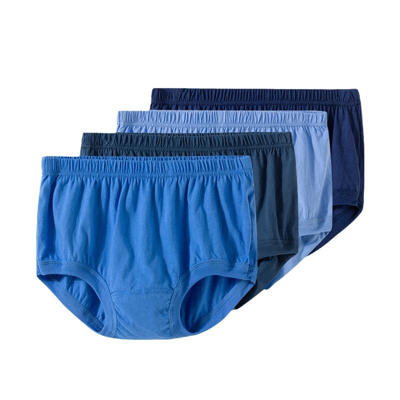 Slip da uomo antibatterici in puro cotone per mezza età e anziani - Vestibilità ampia, taglie forti