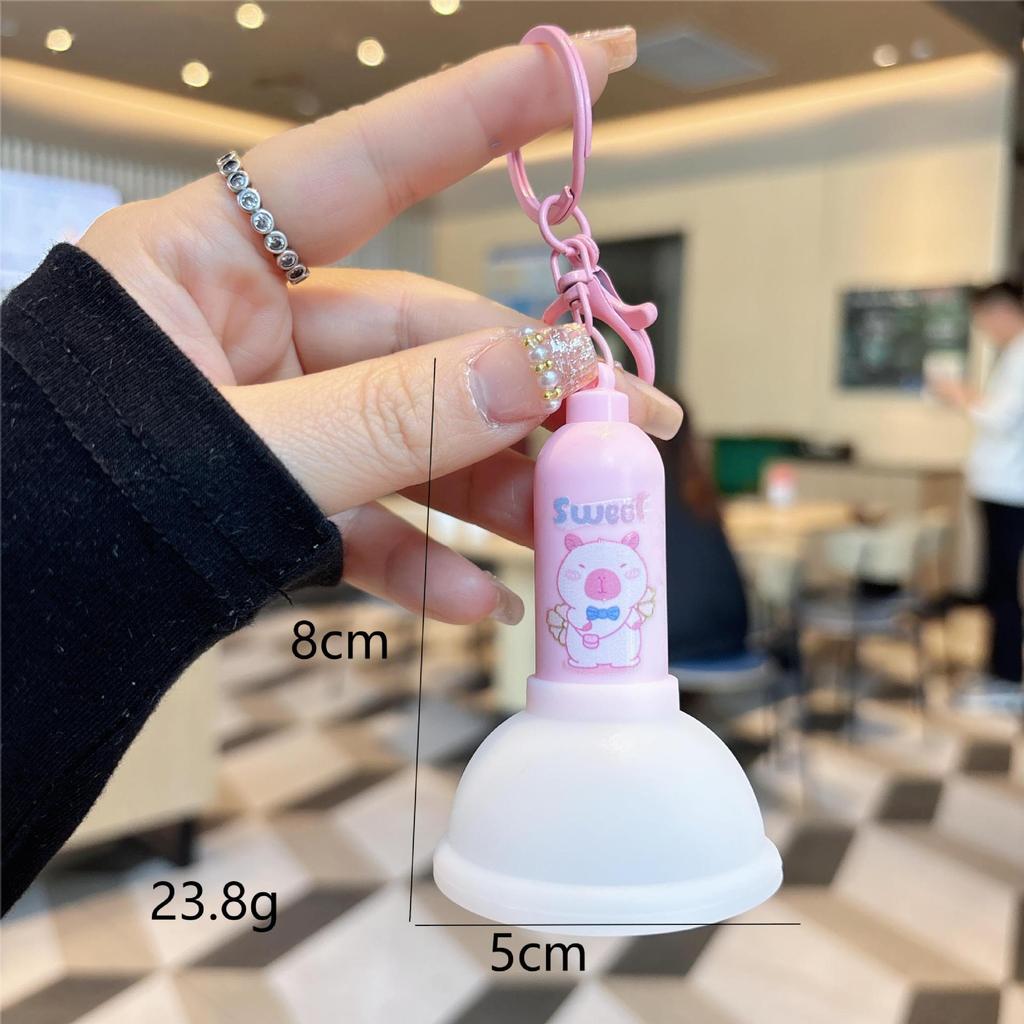 Luminous Keychain Toilet Plunger: Cute Night Light & Decompression Toy for Students