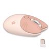 Cute Cat USB Wireless Mouse for Women and Compatible with PCs and Laptops Tea 2.4G Kids, Stylish, Colorful, Quiet, (Milk Cat)