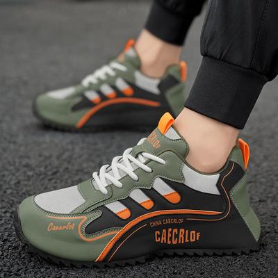 Retro Dad Shoes Men's Autumn and Winter Leather Surface Casual Shoes Thick Sole Heightening Low Top Sports Shoes Teen Men's Shoes