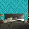 Geometric Rhombus Turquoise Wallpaper, Turquoise Background 50x1000