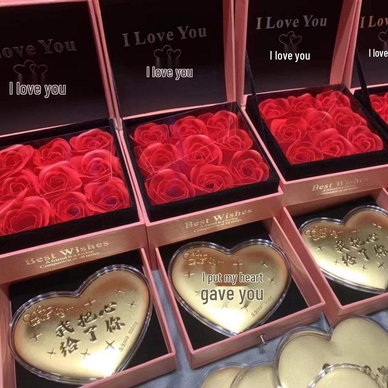 

Монета в форме сердца LOVE из чистого золота 999 пробы ко Дню святого Валентина, Дню рождения или Фестивалю богинь - Идеальный подарок для жены или девушки