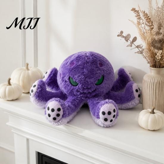 Kids Animal Plushie Devil Octopus Plush Toy, Soft Stuffed Dark Doll Decor, Toy Eight Tentacle Sea Pillow, Gift for Halloween Christmas Birthday
