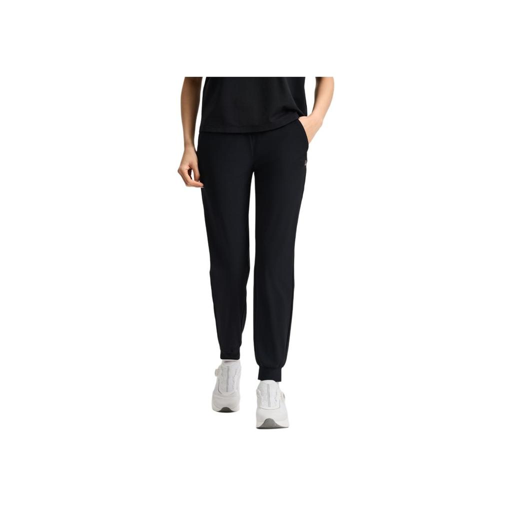 New FILA ATHLETICSFitness Collection Knitted Sports Pants Women's Pitch Black A11W521605F-BK