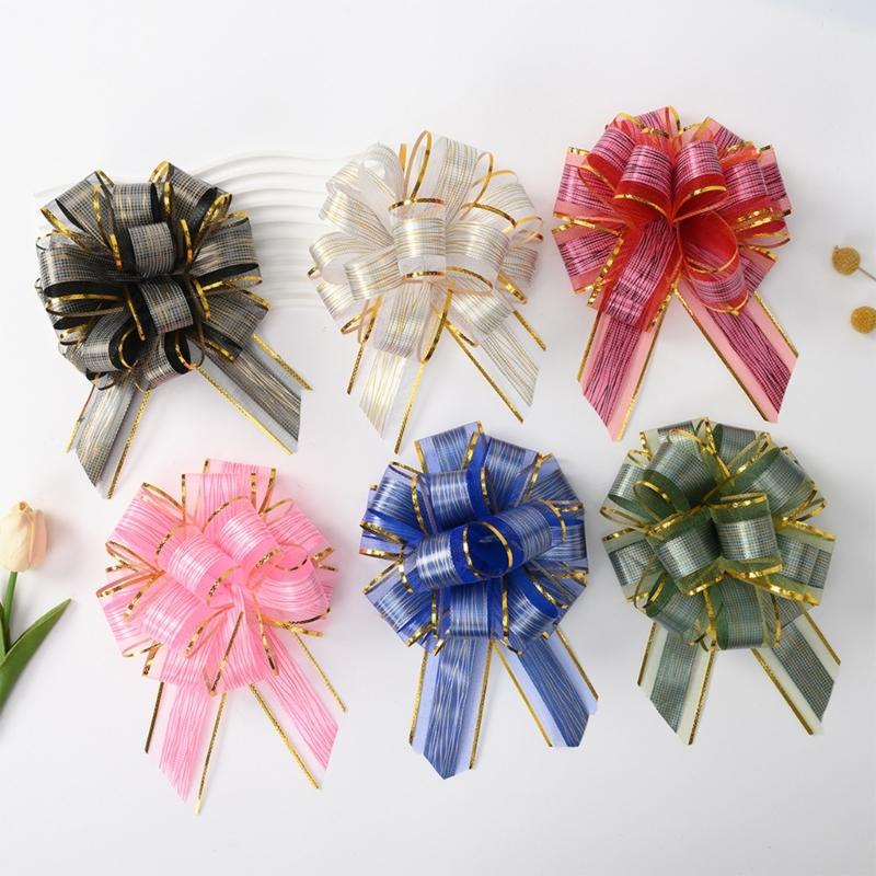 20 Pieces Pull Bows Gift Wrapping Pull Bows Ribbon Pull Bows for Christmas Wedding Baskets Valentine's Day Bows Multicolor