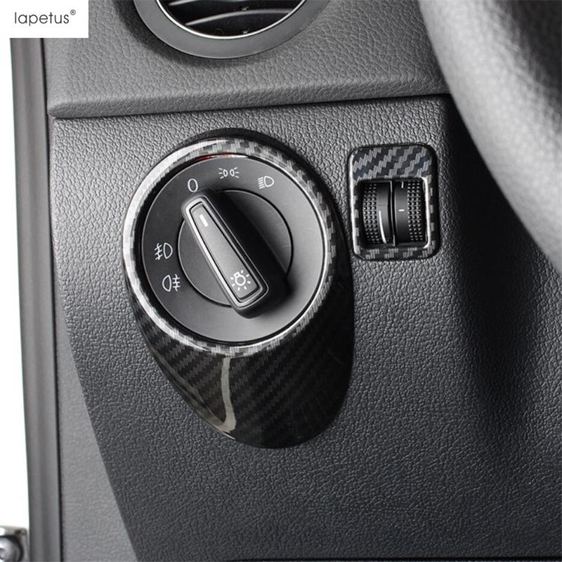 Car Head Light Lamp Control Switch Panel Decoration Cover Trim For Volkswagen VW Tiguan MK1 2008 - 2015 ABS Matte Accessories