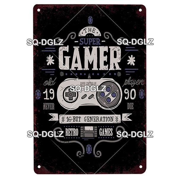 Game Rules Metal Sign Metal Poster Tin Sign Plaque Metal Vintage Wall Decor for Bar Pub Club Man Cave Metal Signs(20x30cm)