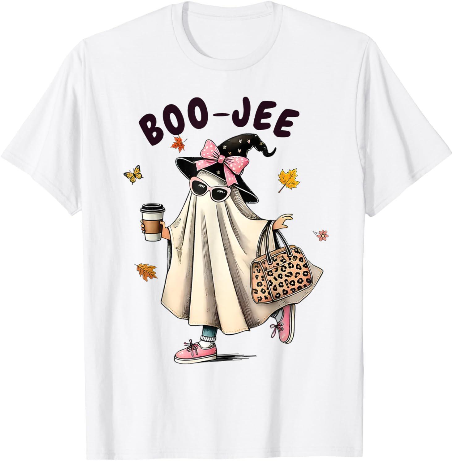 Funny Boo-Jee Ghost halloween boo jee ghost spooky season T-Shirt Mens Womens Tees Top L