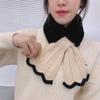 Soft Fluffy Fur Scarf for Women Knitted Fish Tail Thicken Plush Warm Cross Snood Scarves Female Girl Windproof Neckerchief