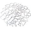 20pcs Moon Star Drop Heart Small Charms Gold Stainless Steel Pendant Open Bezels Hollow Frame Mold Bezel DIY Jewelry Making