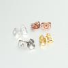 Semitree 100Pcs Stainless Steel Rose Gold Earring Back Earrings Stopper DIY Earring Findings for Handmade Crafts Jewelry Making